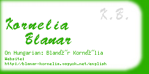 kornelia blanar business card